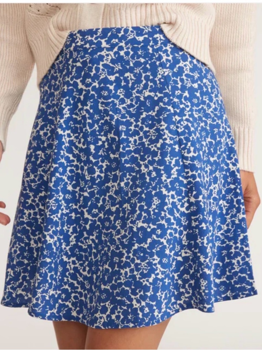 Marine Layer Bonnie Mini Skirt - Blue Floral Sz 12